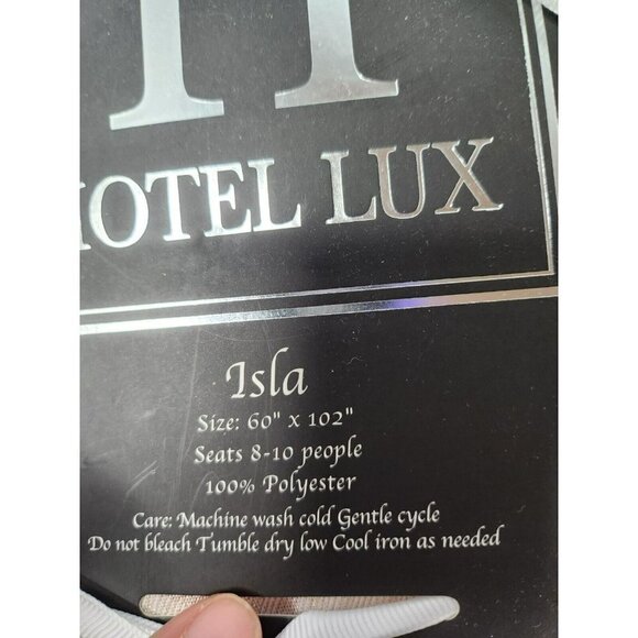 𝅺HOTEL Lux Isla Tablecloth For 8-10 People Gold Metallic Rectangle 60" x 102" - Picture 4 of 6